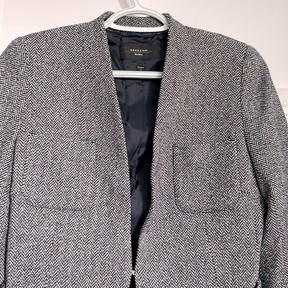Max Mara Weekend Navy Tweed Jacket - Picture 4 of 6